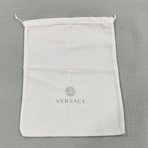 Versace Cream Dust Bag with Gray Logo